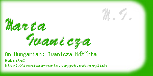 marta ivanicza business card